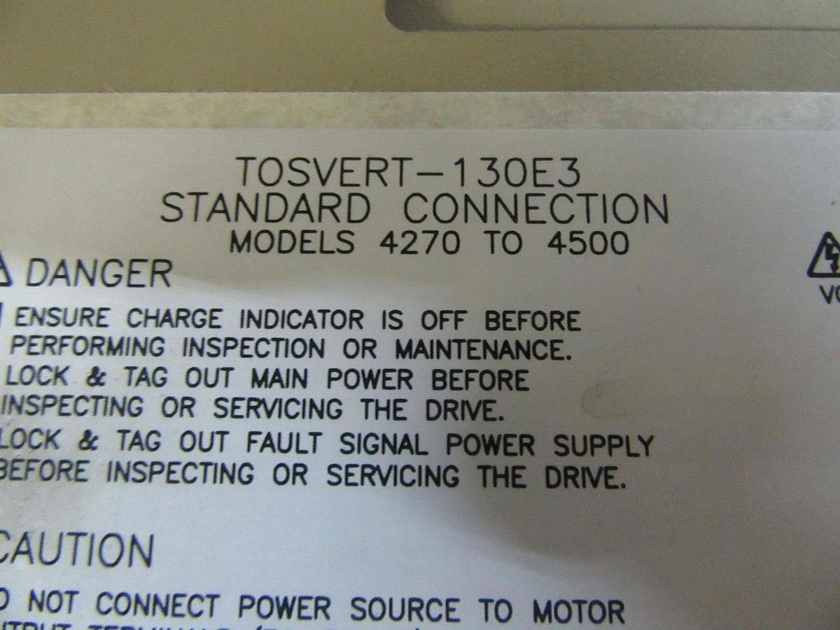 Used TOSHIBA E3 TRANSISTOR INVERTER TOSVERT-130E3 MODEL 4270-4500 **WARRANTY**