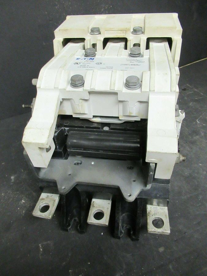 Used EATON NEMA CONTACTOR A201K5CA 270 AMP 200 HP 600 VAC NEMA 5 3-PHASE COIL: 120V