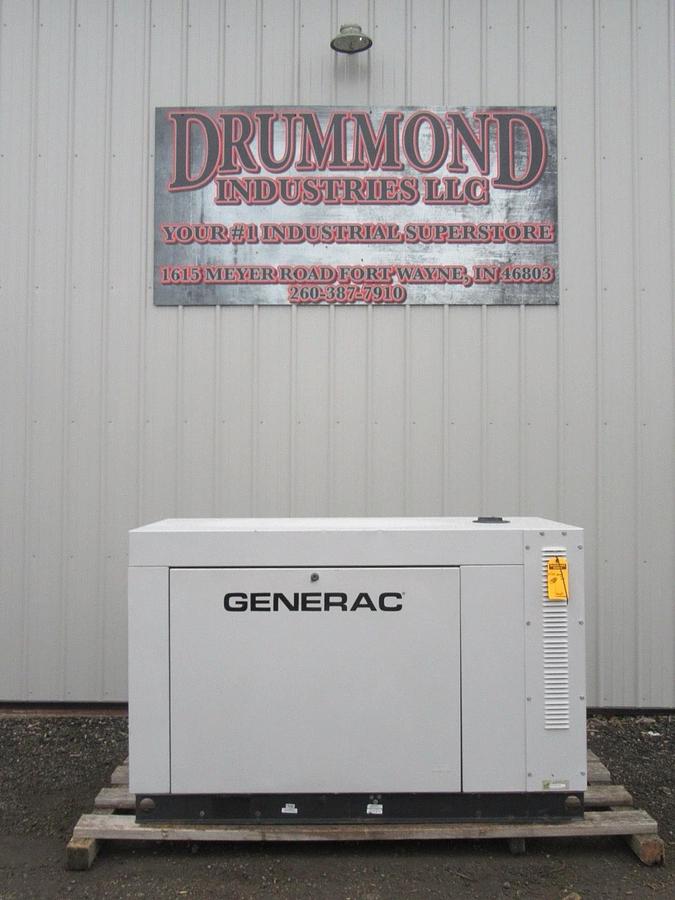 Used 30 KW GENERATOR GENERAC NATURAL GAS LP PROPANE 120/240V 1 PH SG030 66 HRS VIDEO