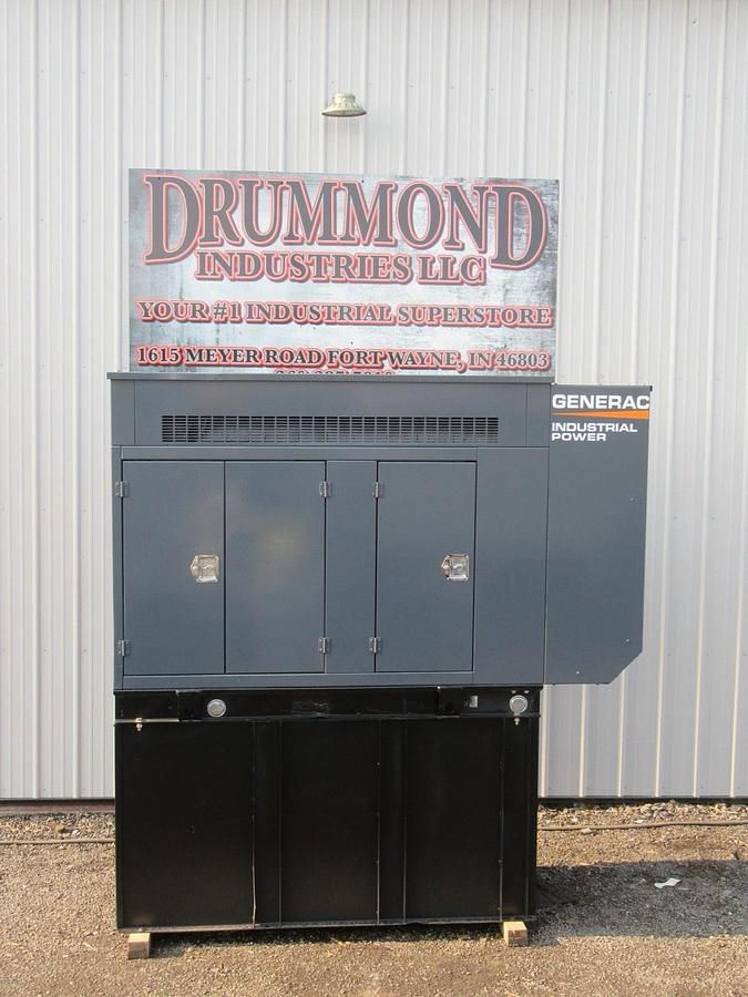 Used 30 KW DIESEL GENERATOR GENERAC 120/240 VOLT ONLY 305 HRS SOUND ENCLOSED VIDEO