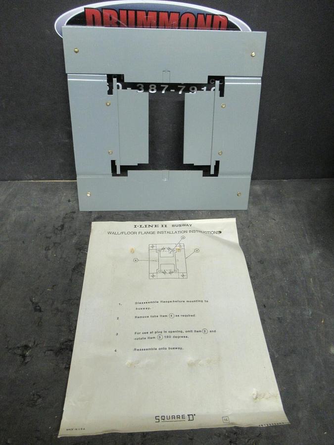 SQUARE D BUSWAY WALL AND FLOOR FLANGE ACF53WF I-LINE II 81249 BRACKET 1200 AMP