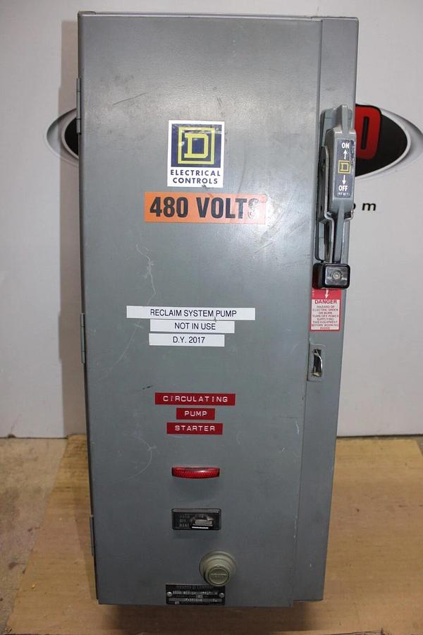 Used SQUARE D FUSIBLE COMBINATION STARTER 8538SDG14 60 AMP NEMA 3R SIZE 2 600V
