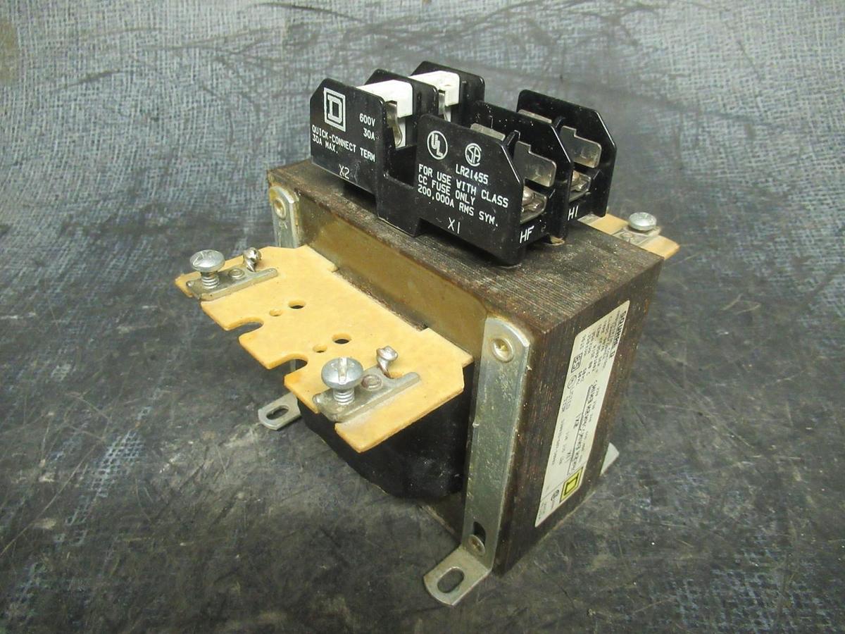 Used SQUARE D TRANSFORMER 9070KF350D1R02 350VA 50/60HZ INPUT:240/480V OUTPUT:110-120V