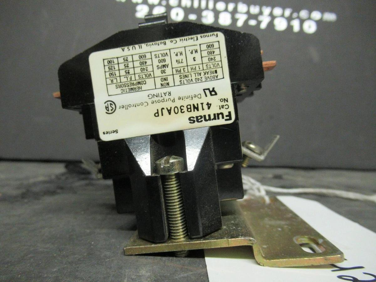 Used FURNAS 25 AMP CONTACTOR 41NB30AJP 600 VAC COIL: 24 VOLT DEFENITE PURPOSE