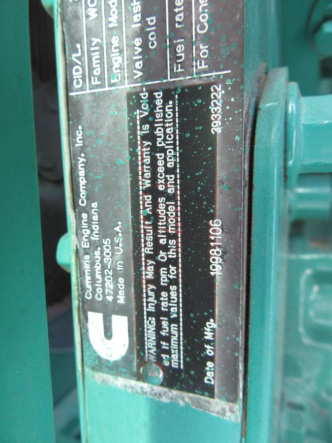 Used 50 KW DIESEL GENERATOR CUMMINS 120/240V B3.9-G4 ENCLOSED RECONNECTABLE VIDEO