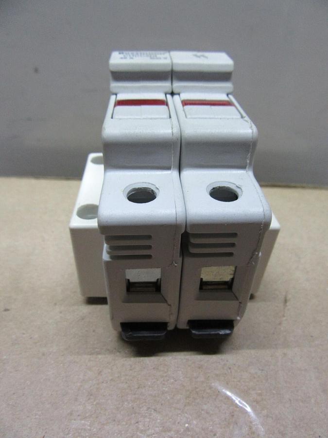 Used BUSSMANN FUSE HOLDER CHCC2DI 600 VOLT 30 AMP 2-POLE W/ AUXILLIARY CONTACTS