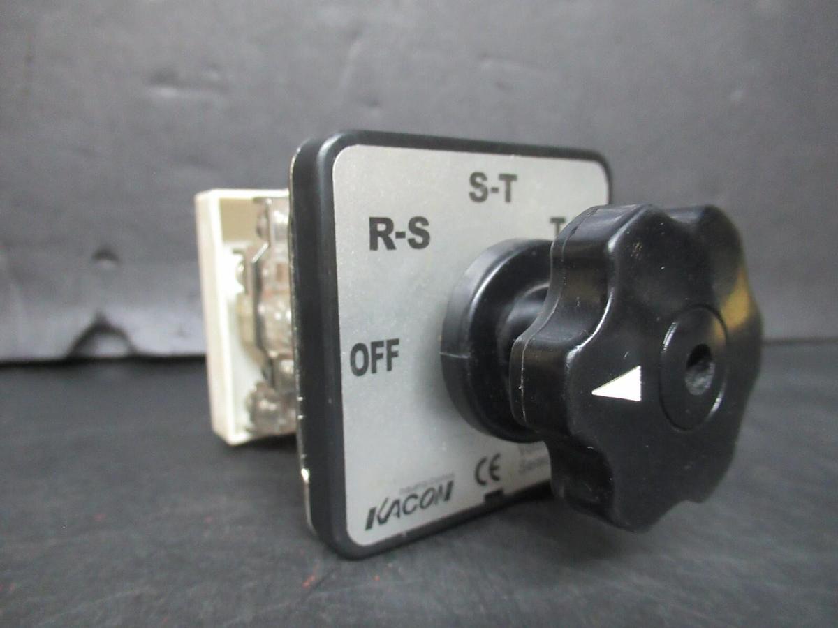 Used KACON CAM AMMETER SELECTOR SWITCH KAM-S1 KAM-V2 3 PHASE 250 VAC 125 VDC 20 AMP