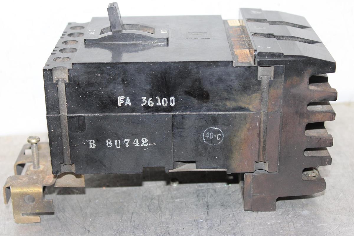 Used SQUARE D I-LINE CIRCUIT BREAKER FC34100 SERIES 2 100 AMP 480 VAC 3-POLE