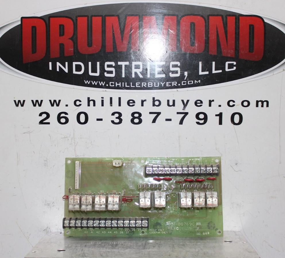 Used YORK CHILLER RELAY CIRCUIT BOARD 031-00769C001 REV. C **WARRANTY**