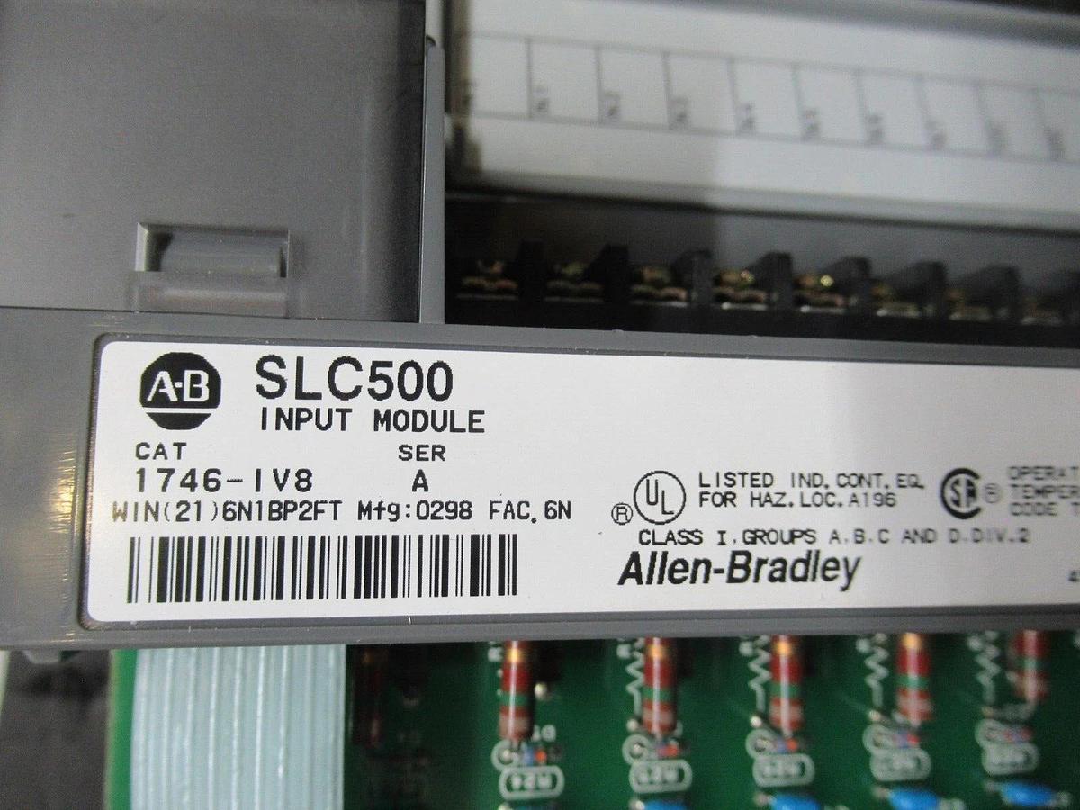 Used ALLEN BRADLEY SLC-500 INPUT MODULE 1746-IV8 SER. A **WARRANTY INCLUDED**