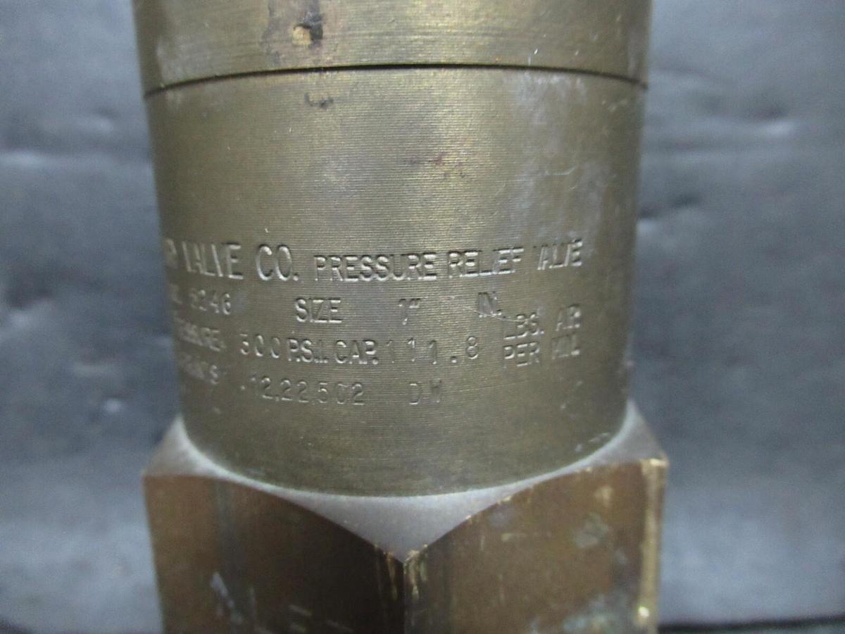 Used HENRY PRESSURE RELIEF VALVE 5246 1" 300 PSI 111.8 IBS OF AIR/MIN **WARRANTY**