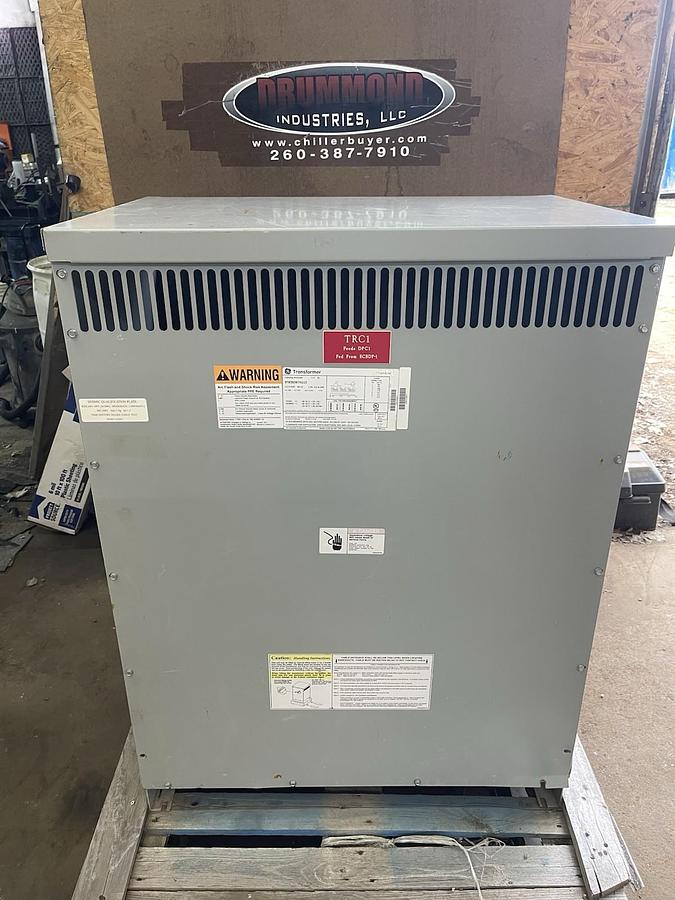 Used GE TRANSFORMER 9T83B3875G13 112.5 KVA 3-PHASE 60 HZ PRI: 480V SEC: 208/120V