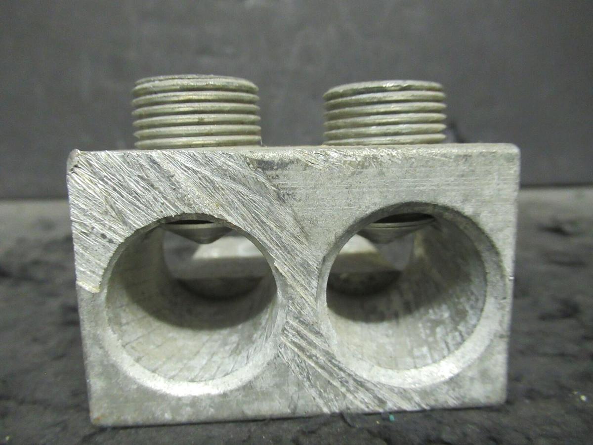 Used (3) QTY ILSCO D899  2 (DOUBLE) BARREL MECHANICAL CONNECTOR LUG TAPS 600MCM - 2