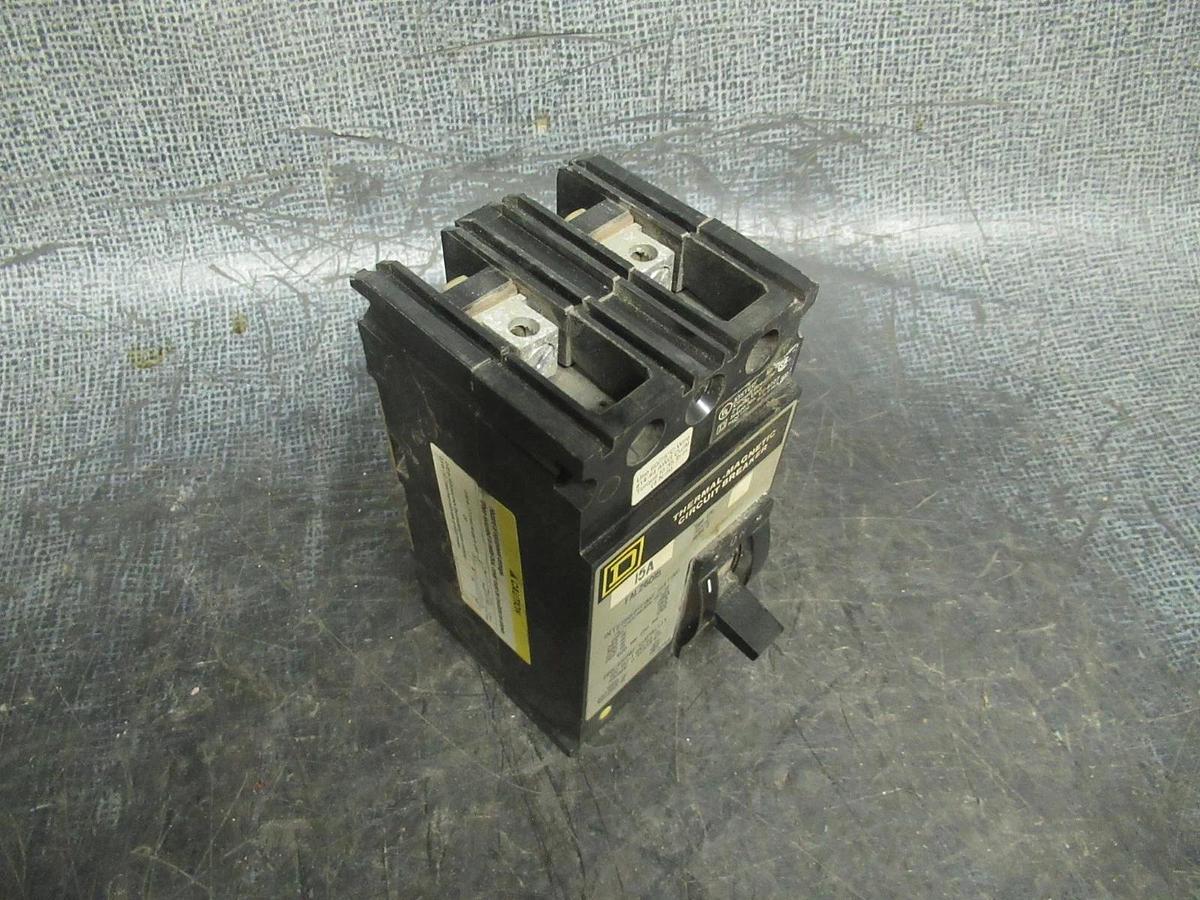 Used SQUARE D BREAKER 15 AMP 600 VAC 2 POLE MODEL FAL26015 SER 2 W/ LUGS **WARRANTY**
