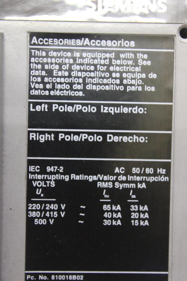 Used ITE CIRCUIT BREAKER KM3F800 800 AMP 600 VAC 3-POLE