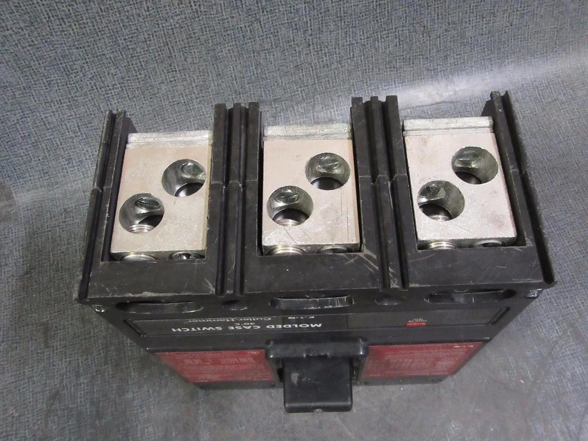 Used CUTLER HAMMER MOLDED CASE BREAKER 600 AMP 600 VAC 3 POLE MODEL: LS36060YE