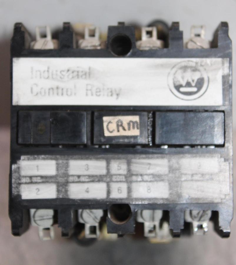 Used WESTINGHOUSE INDUSTRIAL CONTROL RELAY AR4A 10 AMP 600 VAC