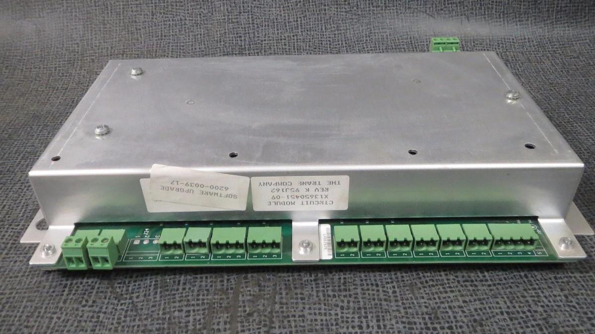 Used TRANE CIRCUIT MODULE X13650451-09 REV K   SOFTWARE UPGRADE: 6200-0039-17