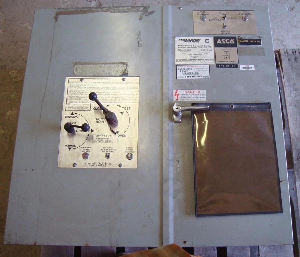 Used ASCO 150 AMP AUTOMATIC TRANSFER SWITCH 208 Y / 120 VAC 3 PHASE BULLETIN 940