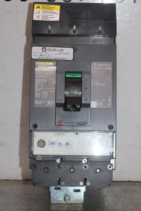 Used SQUARE D I-LINE CIRCUIT BREAKER FA34100 SERIES 2 100 AMP 480 VAC 3-POLE