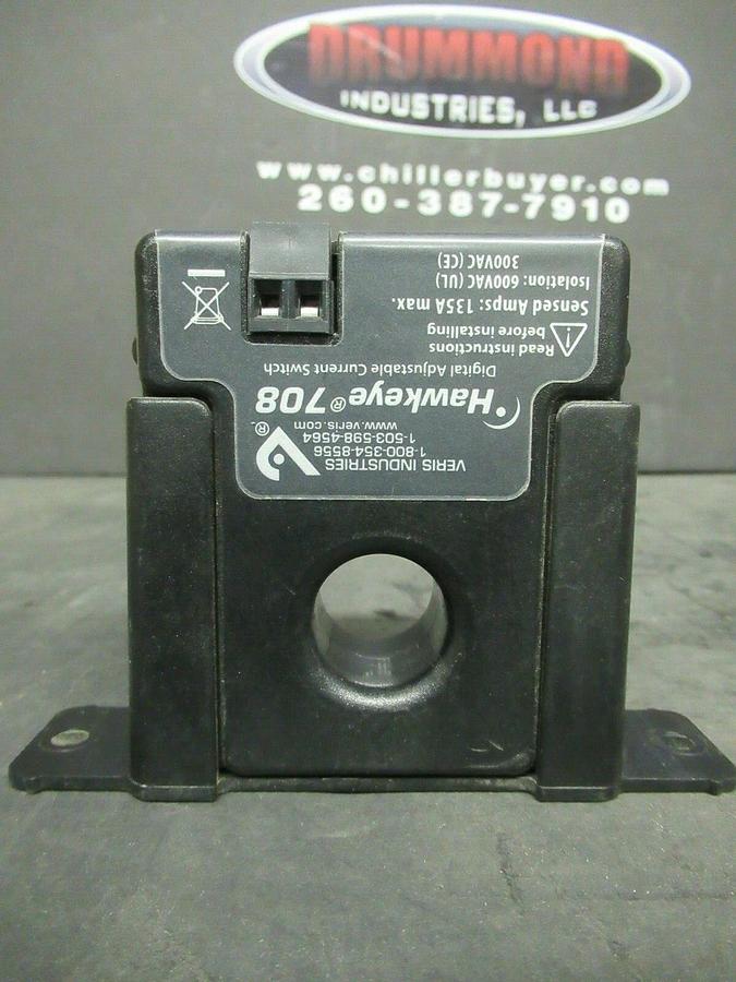 Used VERIS CURRENT SENSOR HAWKEYE 708 135 AMP OUTPUT: 30 VAC/dc
