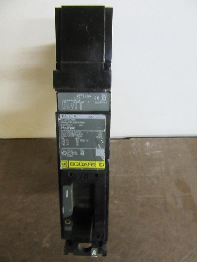Used SQUARE D I-LINE BREAKER FA14020A SINGLE POLE 277 VAC 20 AMP A-POLE **WARRANTY**