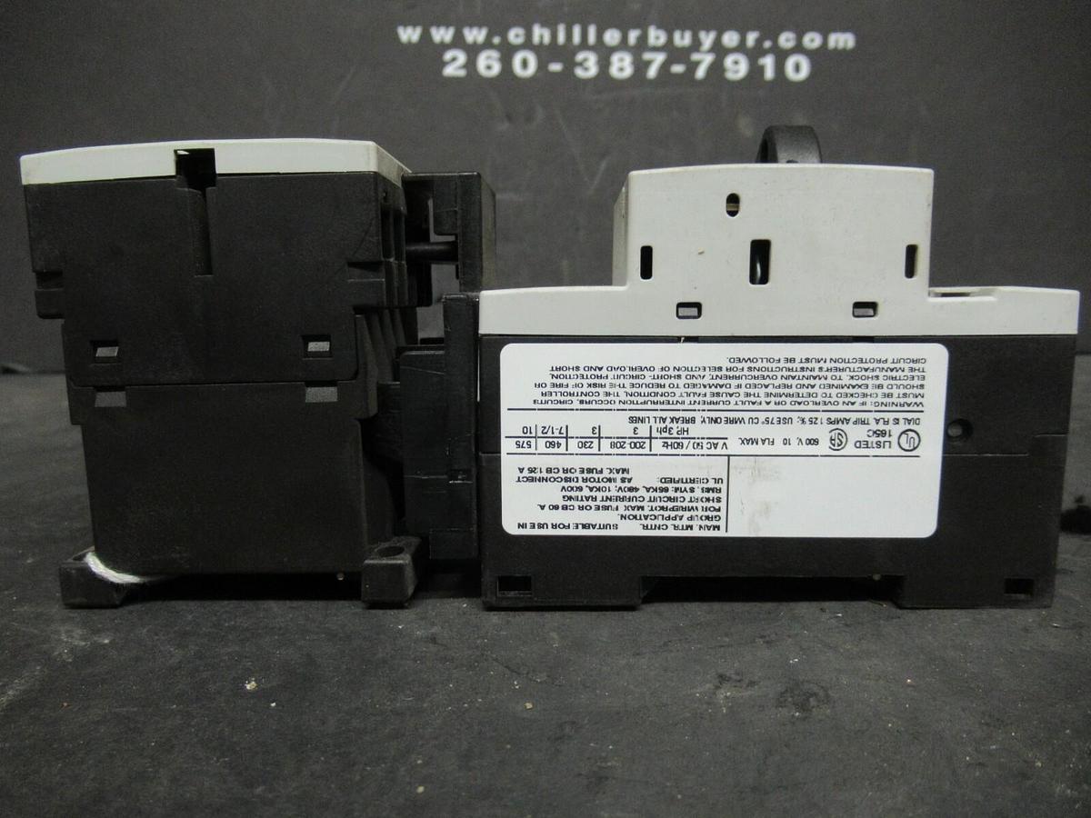 Used SIEMENS MANUAL MOTOR START 3RV1021-1KA10 600 VAC 12 AMP 10 HP