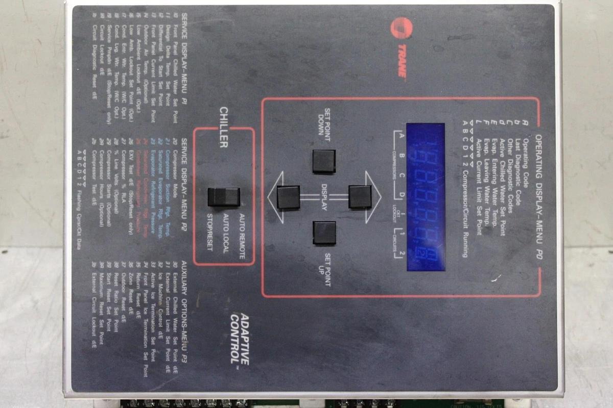 Used TRANE ADAPTIVE CONTROL MODULE X13650362-06 REV. K SOFTWARE: 6200-0010-09
