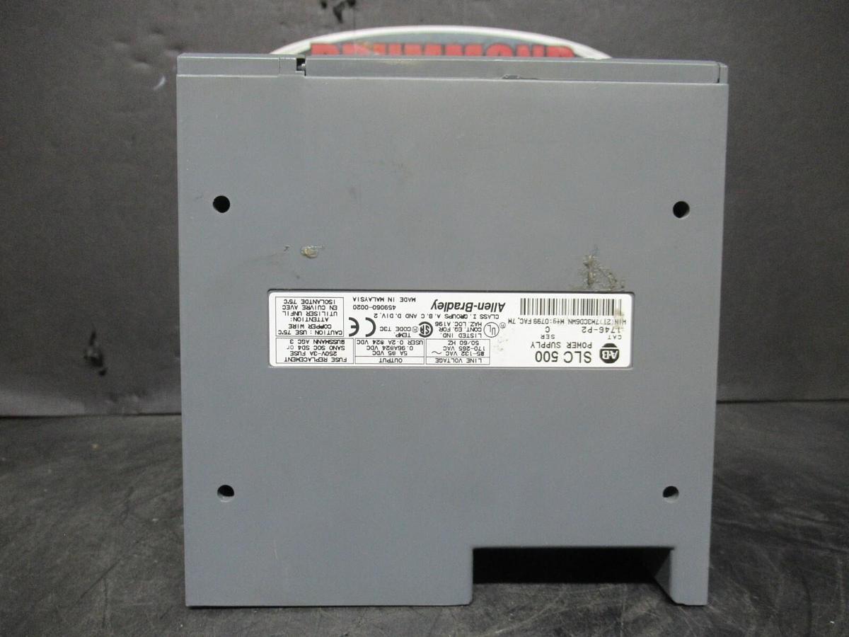 Used ALLEN BRADLEY SLC-500 1746-A4 4 SLOT RACK W/ 1746-P2 POWER SUPPLY **WARRANTY**