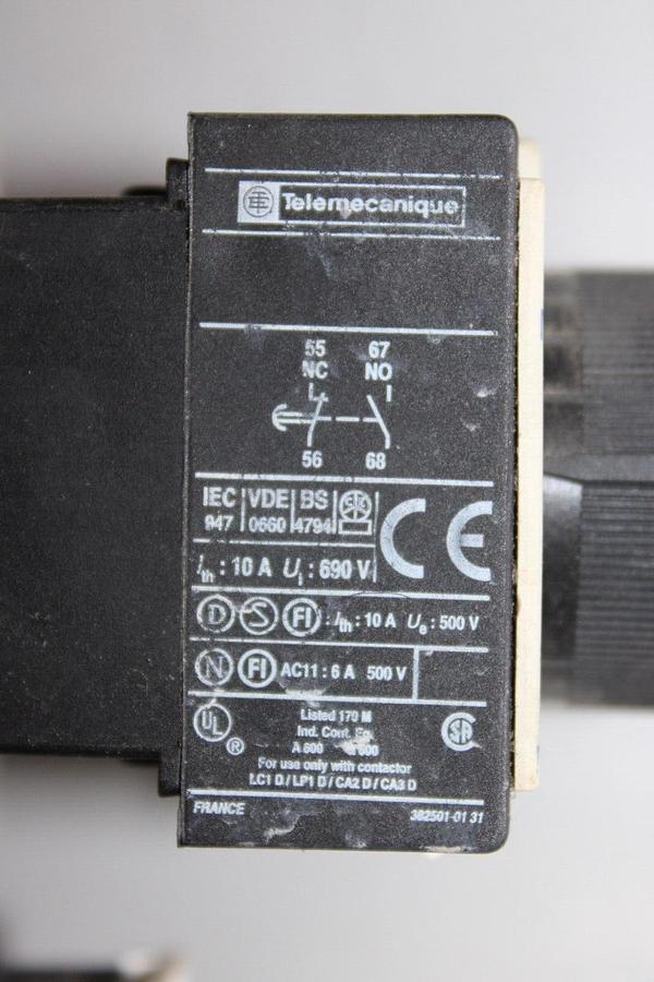 Used TELEMECANIQUE STARTER LC1-D25-10 600 VAC 40 AMP 20 HP 3-PHASE *WARRANTY*