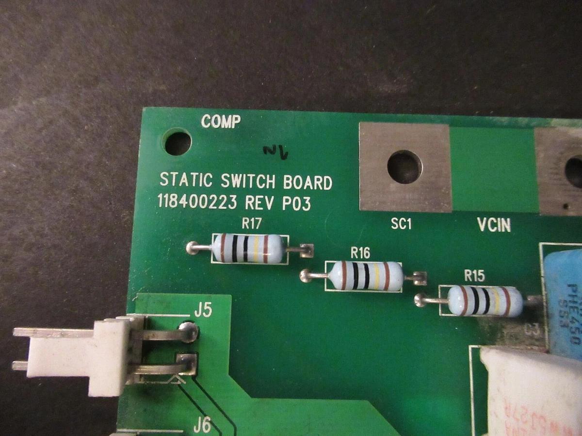 Used STATIC SWITCH BOARD 118400223 REV PO3 **WARRANTY INCLUDED**