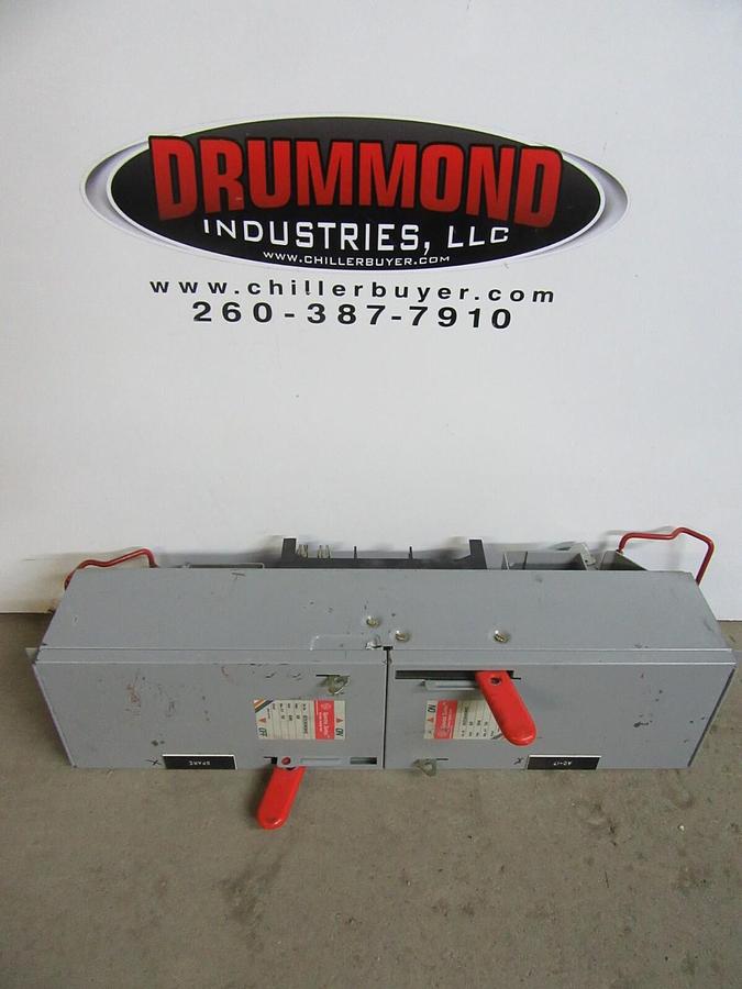 Used GE DUAL SPECTRA FUSIBLE PANEL SWITCH ADS36060HD 60 AMP 600 VOLT 50 HP