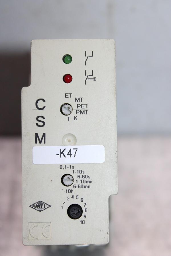 Used MTI TIME DELAY RELAY 0.1 SECOND TO 10 HOUR CSM-K47 24-240 VDC *WARRANTY*