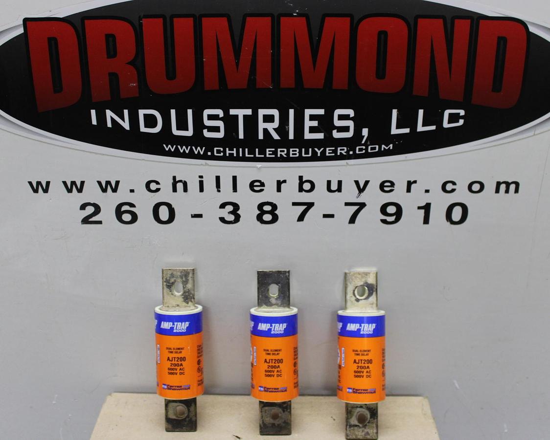 Used LOT OF 3 GOULD SHAWMUT AMPTRAP 2000 FUSES AJT250 250 AMP 600 VOLT