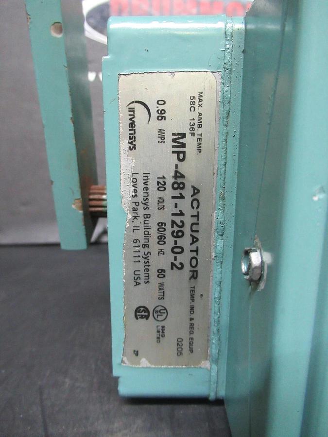 Used INVENSYS ACTUATOR MP-481-129-0-2 120 VAC 0.95 AMP 50 WATT **WARRANTY INCLUDED**