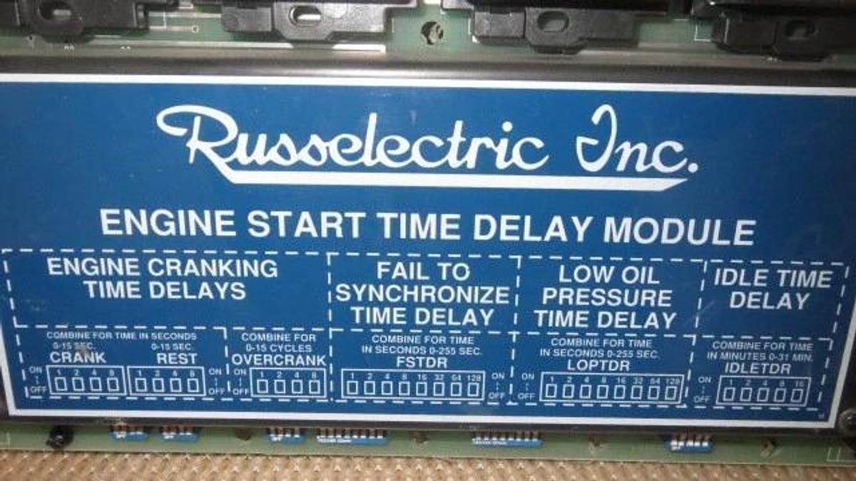 Used RUSS ELECTRIC RUSSELECTRIC INC ENGINE START TIME DELAY MODULE #  1700-0450 REV 1