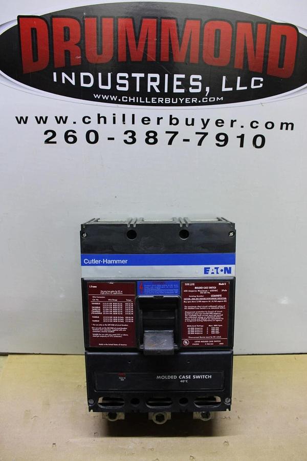 Used CUTLER HAMMER MOLDED CASE SWITCH LS36040YE 400 AMP 600 VAC 3-POLE