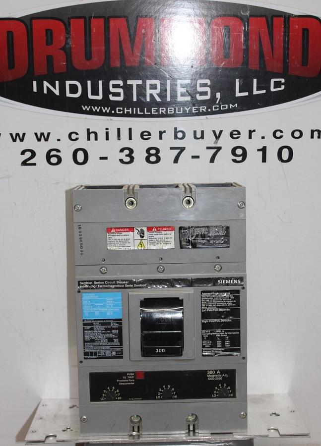 Used SIEMENS SENTRON CIRCUIT BREAKER JXD3B300H 300 AMP 600 VAC 3-POLE JXD6-A