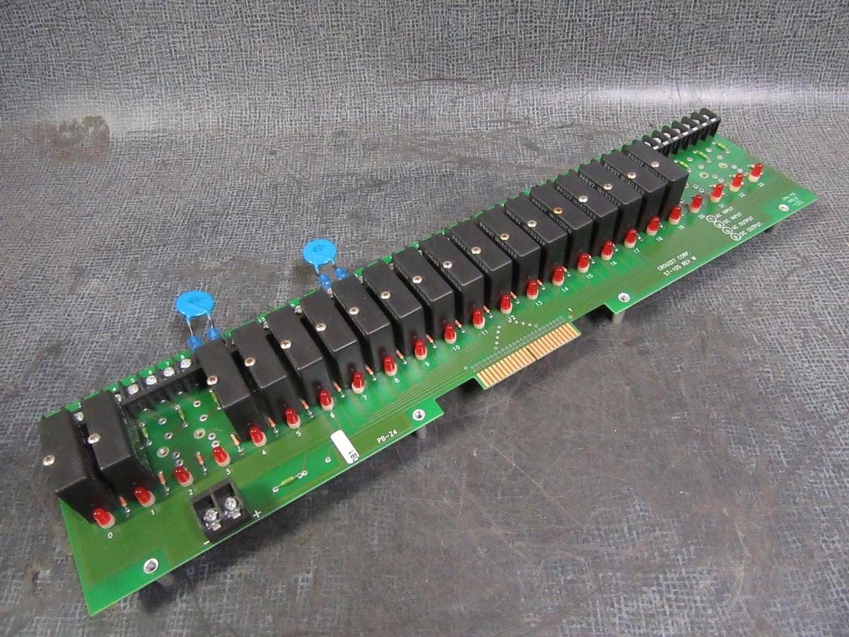 Used CROUZET RELAY CIRCUIT BOARD PB-24 WITH 0AC5A RELAYS MODEL/REVISION: 57-105 REV W