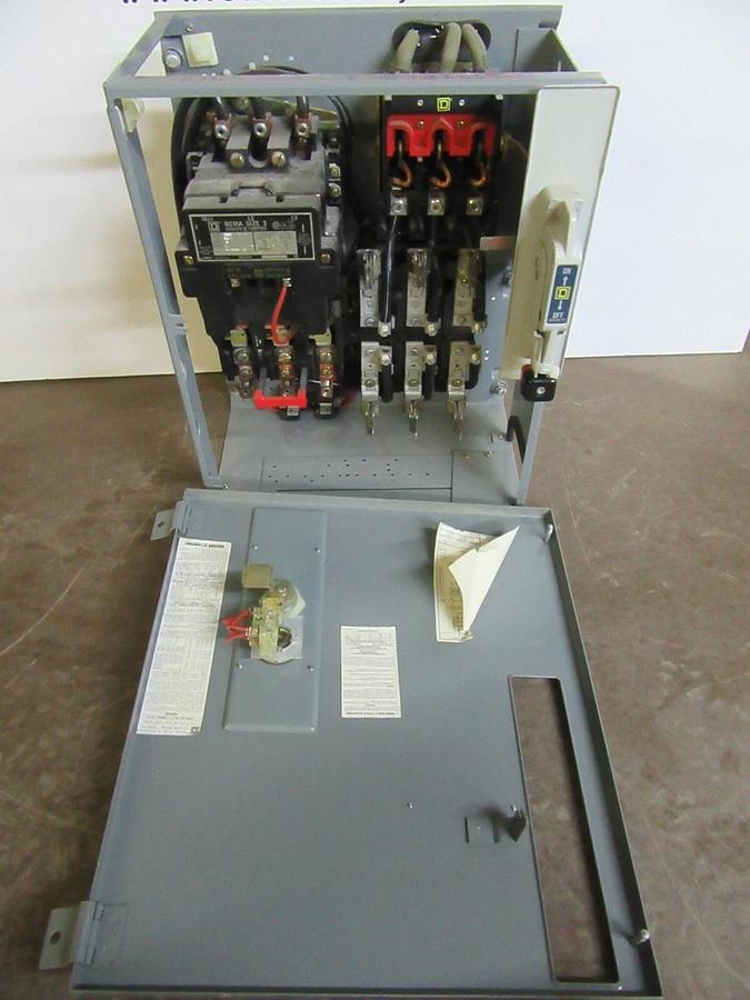 Used SQUARE D MCC FUSIBLE STARTER BUCKET 18" MODEL: 4 NEMA 3 W/8536-SEO1