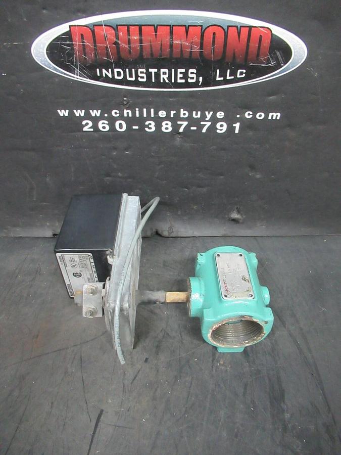 Used NEPTRONIC ACTUATOR BBMF2000F 24 VAC 15 VA 35 IN/LB W/ 6BV-A VALVE 501203 1.5 NPT