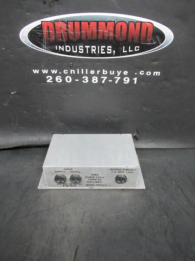 Used YORK PURGE CYCLE COUNTER 025-17687C PCC-1A 120 VAC 9 VA 50/60 HZ **WARRANTY**