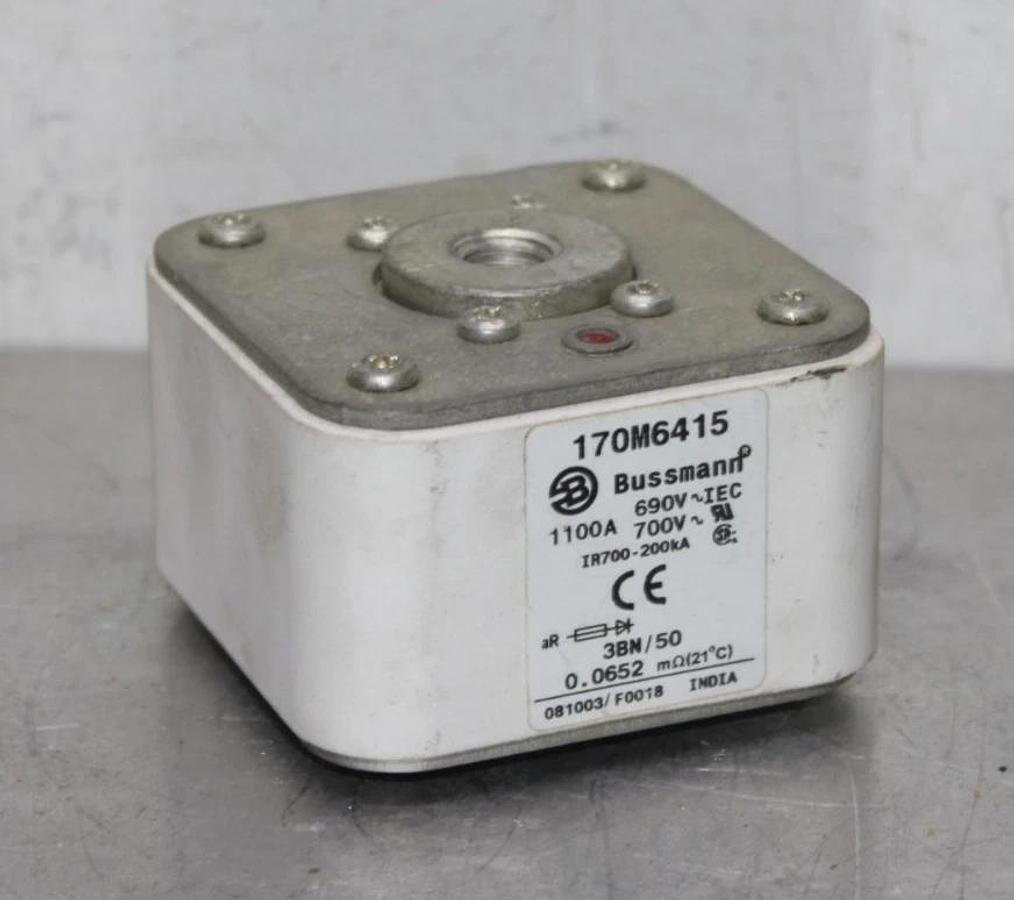 Used BUSSMANN SQUARE BODY FUSE 170M6415 690/700 VAC 1100 AMP **WARRANTY**