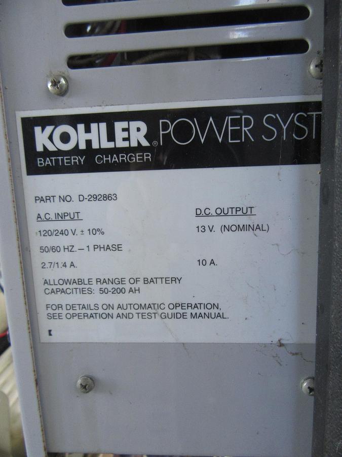 Used 60 KW PROPANE / NAT GAS GENERATOR KOHLER 120/240V 45RZG ENCLOSED VIDEO