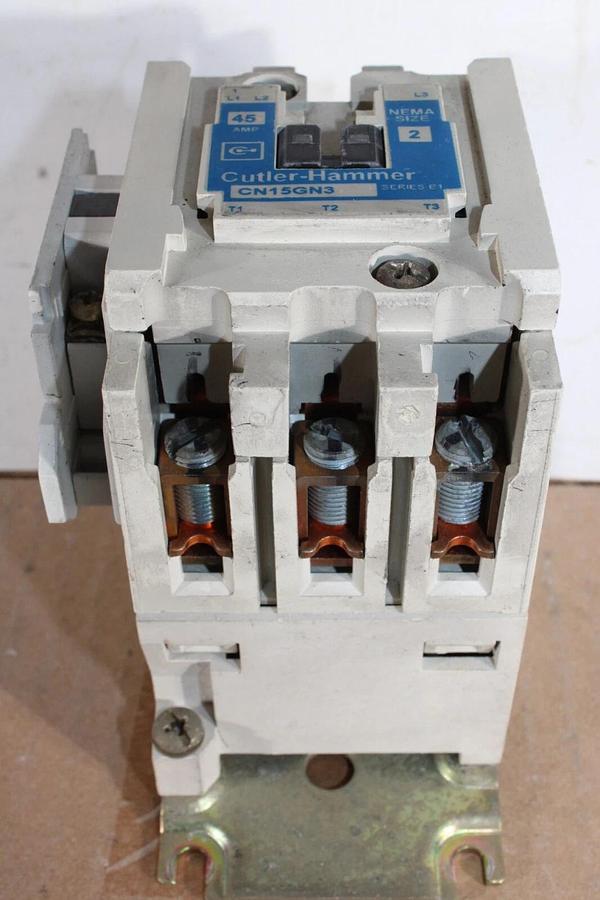 Used CUTLER HAMMER CONTACTOR CN15GN3 NEMA 2 45 AMP 600 VAC 3-POLE 3-PHASE