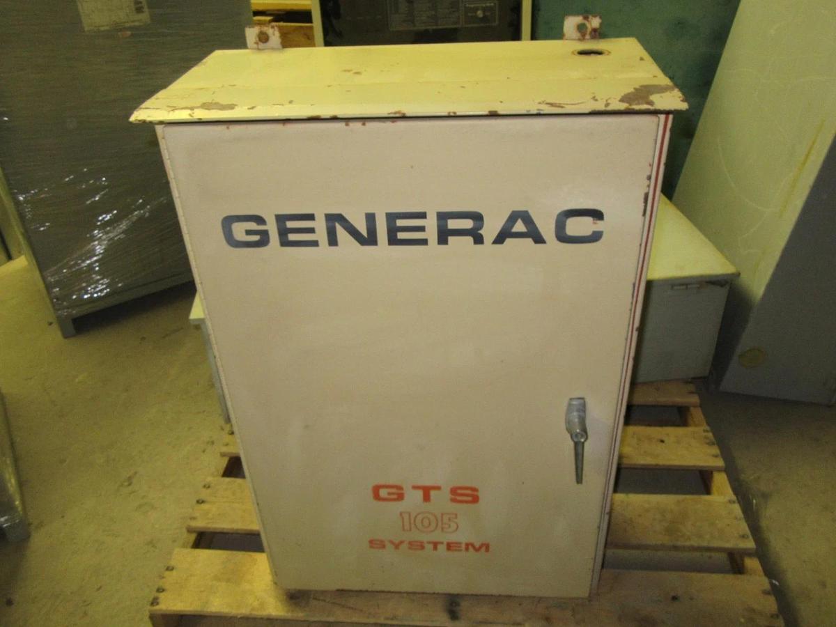 Used GENERAC ATS AUTOMATIC TRANSFER SWITCH GTS105 0155-1 105A 120/208V 60HZ WARRANTY