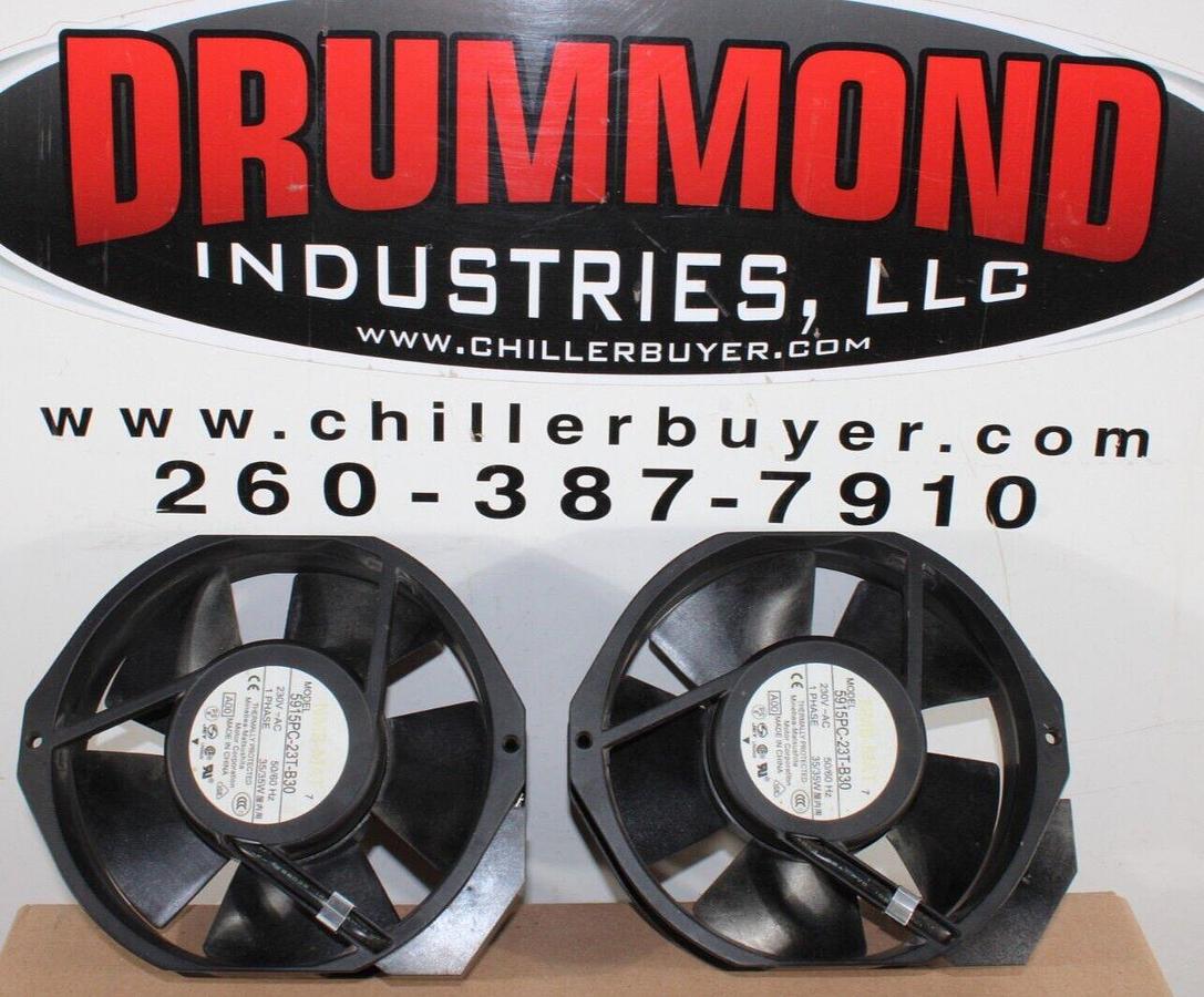 Used LOT OF 2 NMB-MAT FAN 5915PC-23T-30 SINGLE PHASE 230 VAC 35 WATT *WARRANTY*
