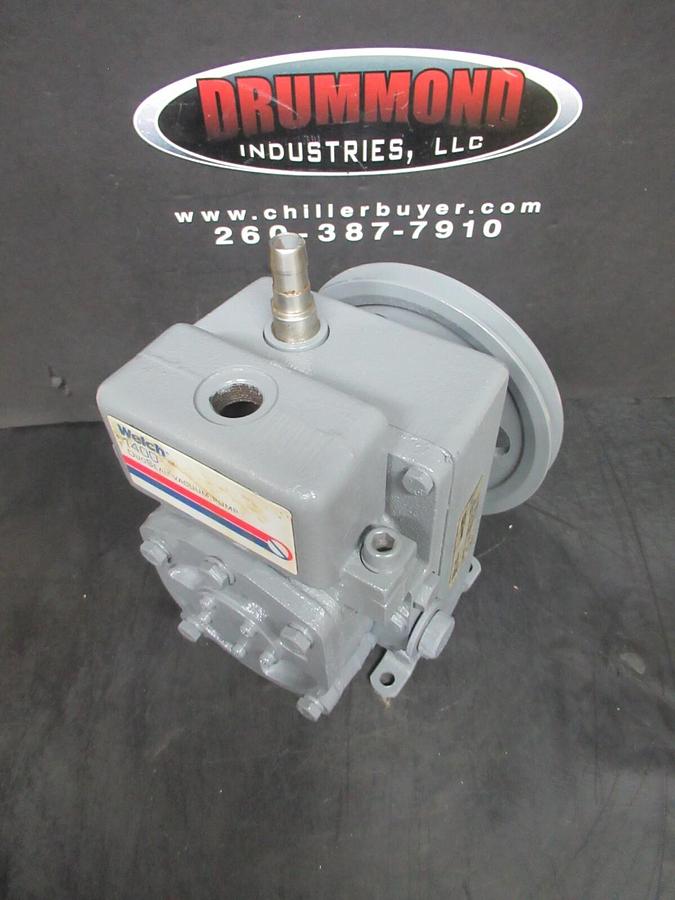 Used WELCH DUOSEAL VACUUM PUMP 1400 BELT DRIVE *NO RATINGS* **WARRANTY INCLUDED**