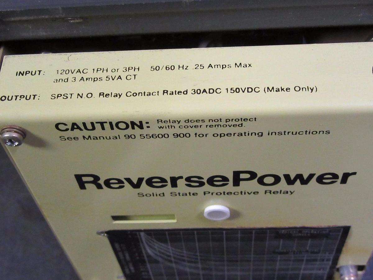 Used BASLER ELECTRIC PRP110 REVERSE POWER SOLID STATE PROTECTIVE RELAY 90556001