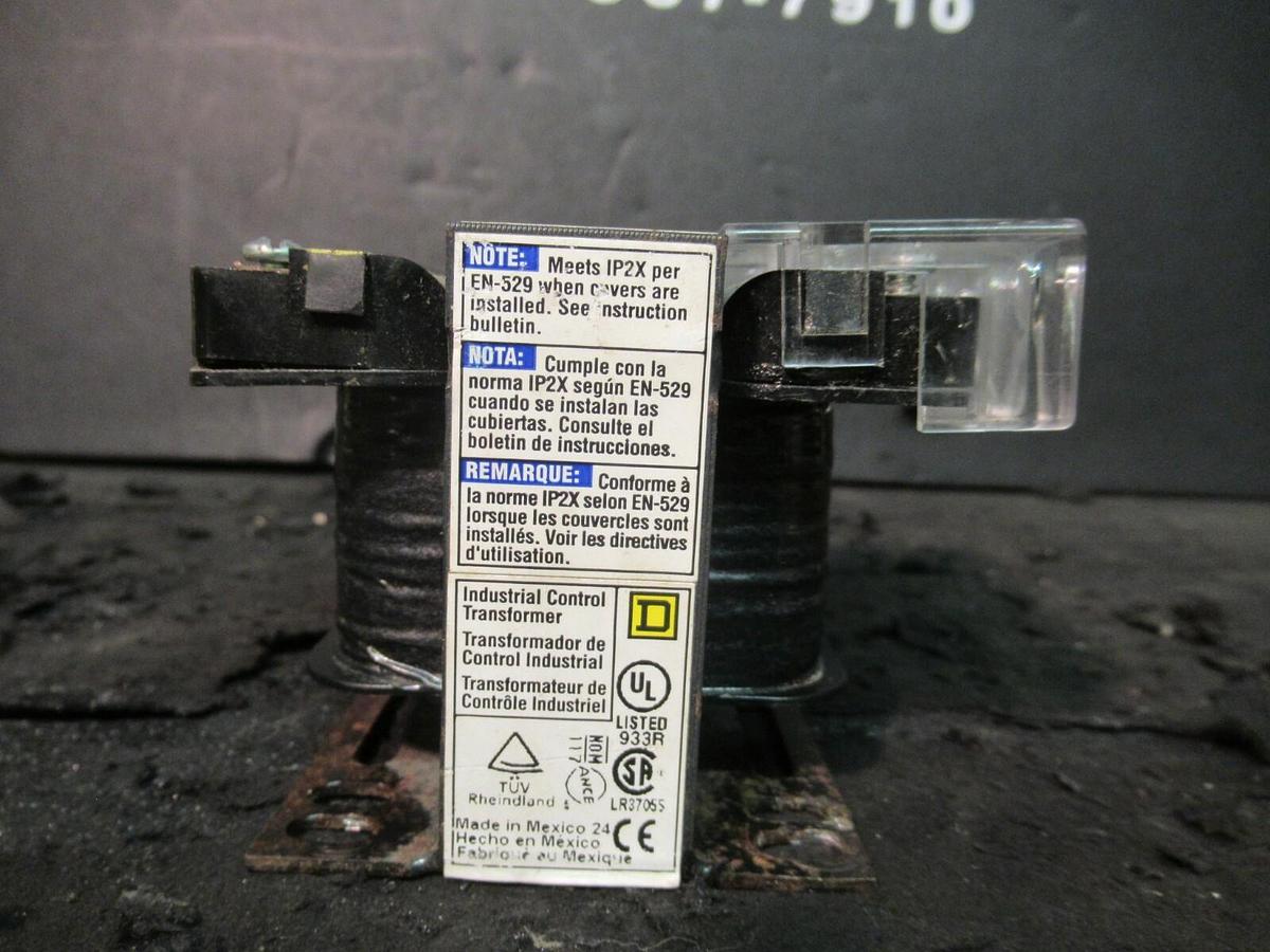 Used 0.05 KVA (50 VA) SQUARE D CONTROL TRANSFORMER 230 - 460 V TO 115 1 PH 9070T50D1